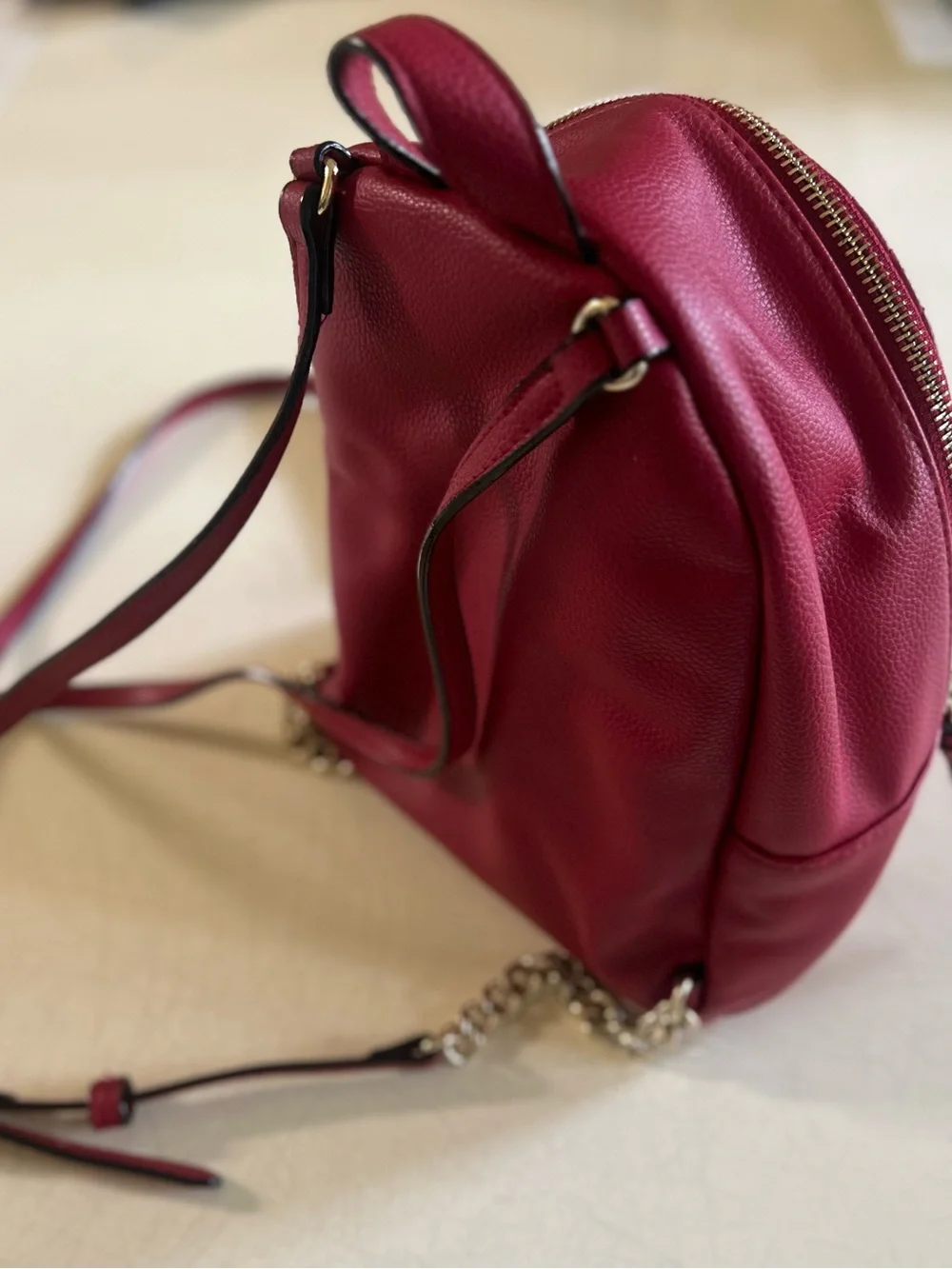 Victoria's Secret Quilted Mini Backpack in Hot Pink with Gold Hardware